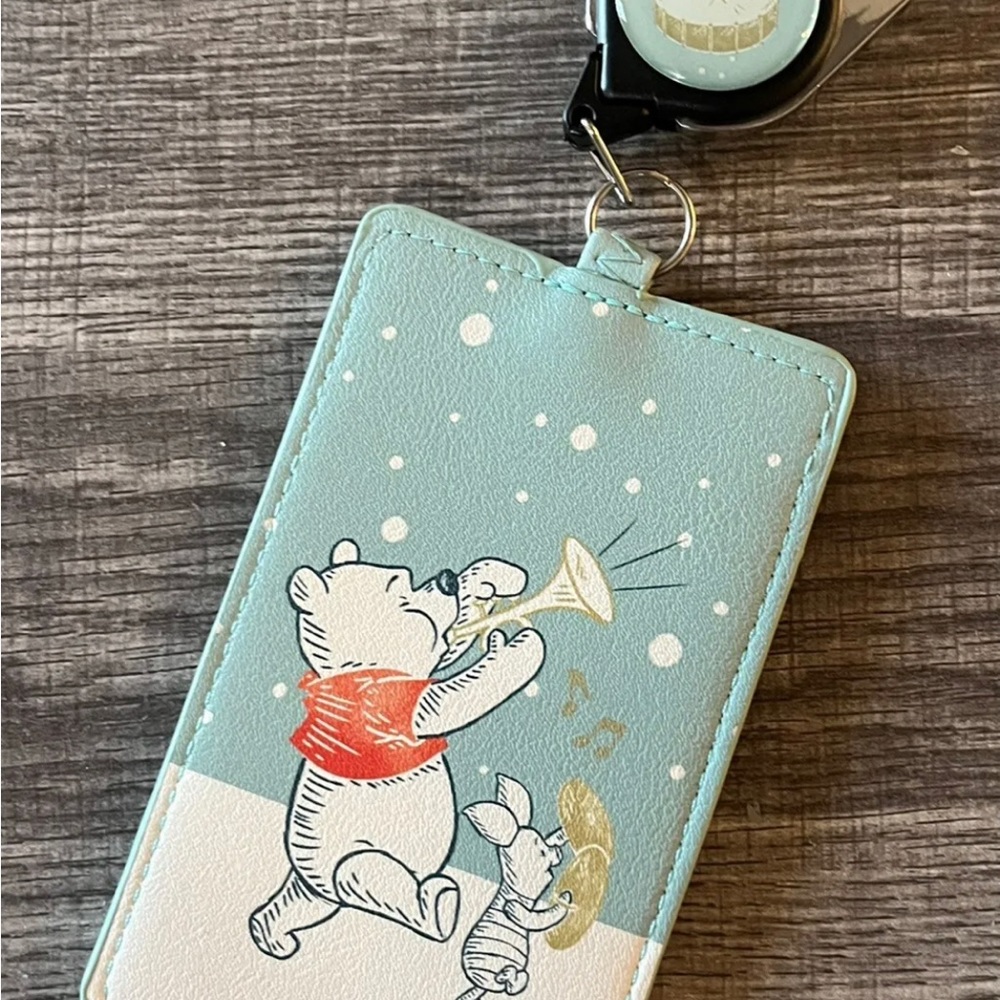 Disney Winnie The Pooh Retractable Lanyard ID Holder Pooh Piglet Eeyore